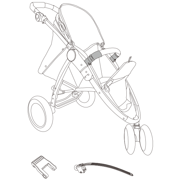 嬰兒車扶手支架
